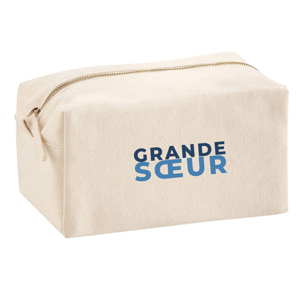 Trousse Multifonction Grande Sœur - Multi-Purpose Case - Idée Trousse Multifonction Cadeau Anniversaire Fête Original Famille Travail Départ Collègue Retraite Noël. - Bleu&Bleu - 1