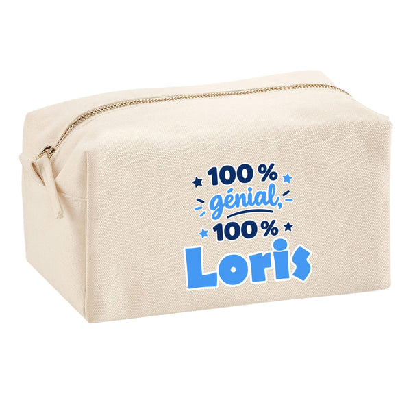 Trousse Multifonction 100% Génial 100% Loris - Multi-Purpose Case - Idée Trousse Multifonction Cadeau Anniversaire Fête Original Famille Travail Départ Collègue Retraite Noël.