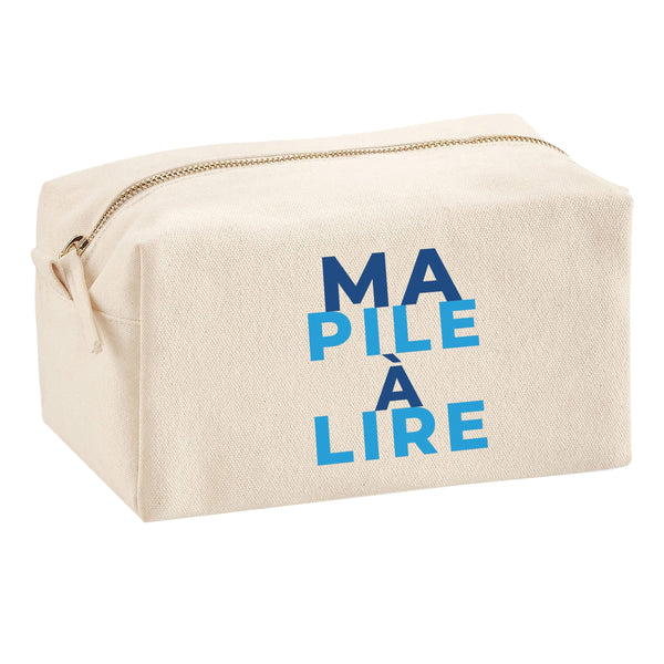 Trousse Multifonction Ma Pile A Lire - Multi-Purpose Case - Idée Trousse Multifonction Cadeau Anniversaire Fête Original Famille Travail Départ Collègue Retraite Noël. - Bleu&Turquoise - 1