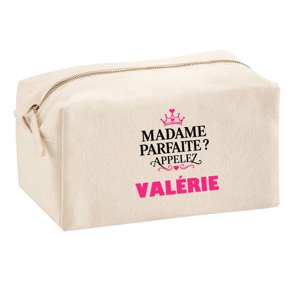 Trousse Multifonction Madame Parfaite Valerie - Multi-Purpose Case - Idée Trousse Multifonction Cadeau Anniversaire Fête Original Famille Travail Départ Collègue Retraite Noël.