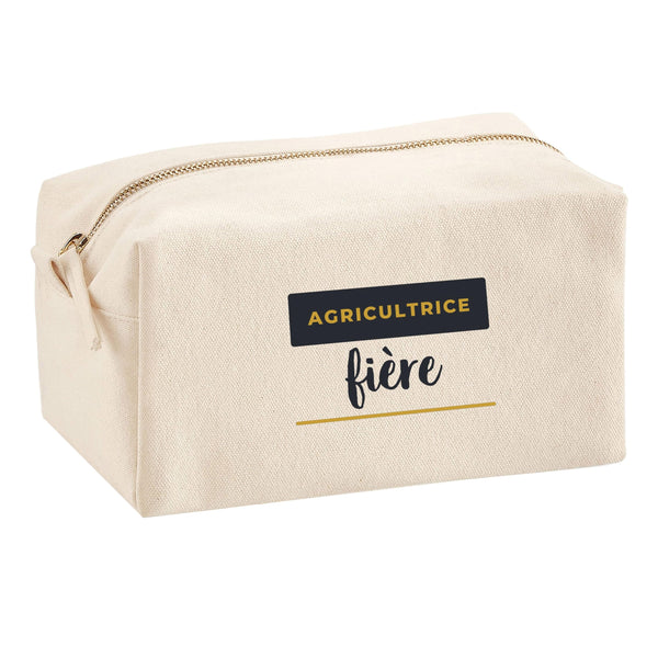 Trousse Multifonction Agricultrice Fiere - Multi-Purpose Case - Idée Trousse Multifonction Cadeau Anniversaire Fête Original Famille Travail Départ Collègue Retraite Noël. - Bleu&Jaune - 4