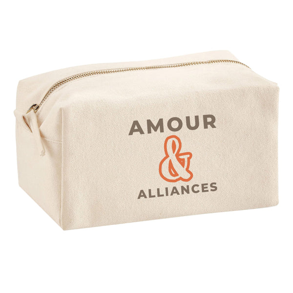 Trousse Multifonction Amour Alliances - Multi-Purpose Case - Idée Trousse Multifonction Cadeau Anniversaire Fête Original Famille Travail Départ Collègue Retraite Noël. - Terracotta&Marron - 2