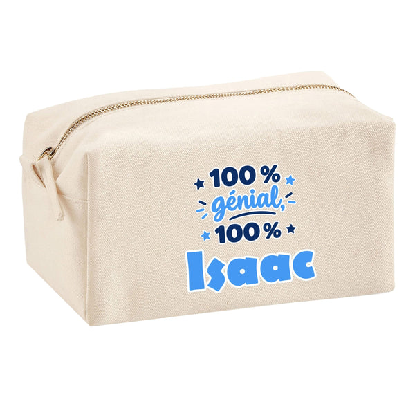 Trousse Multifonction 100% Génial 100% Isaac - Multi-Purpose Case - Idée Trousse Multifonction Cadeau Anniversaire Fête Original Famille Travail Départ Collègue Retraite Noël.