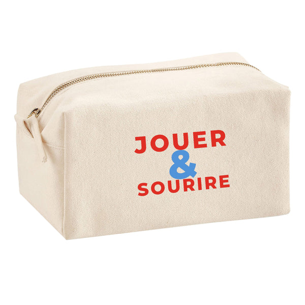 Trousse Multifonction Jouer Sourire - Multi-Purpose Case - Idée Trousse Multifonction Cadeau Anniversaire Fête Original Famille Travail Départ Collègue Retraite Noël. - Rouge&Bleu - 1