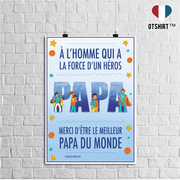 Affiche papa la force d'un héros