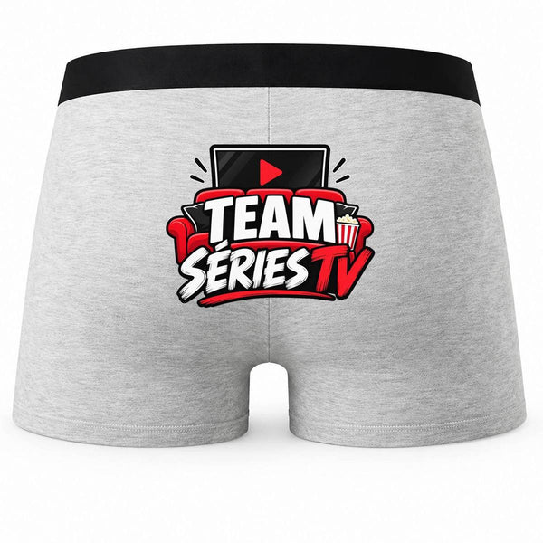 Boxer Homme Team séries TV | Caleçon Coton Gris Motif au Dos Coutures Plates S à 5XL | Idée Cadeau Fête des Pères Noël