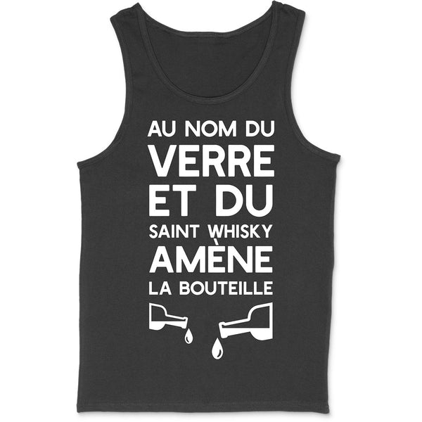 Débardeur homme amène la bouteille