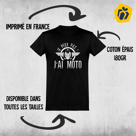  T shirt homme j'peux pas j'ai moto 2