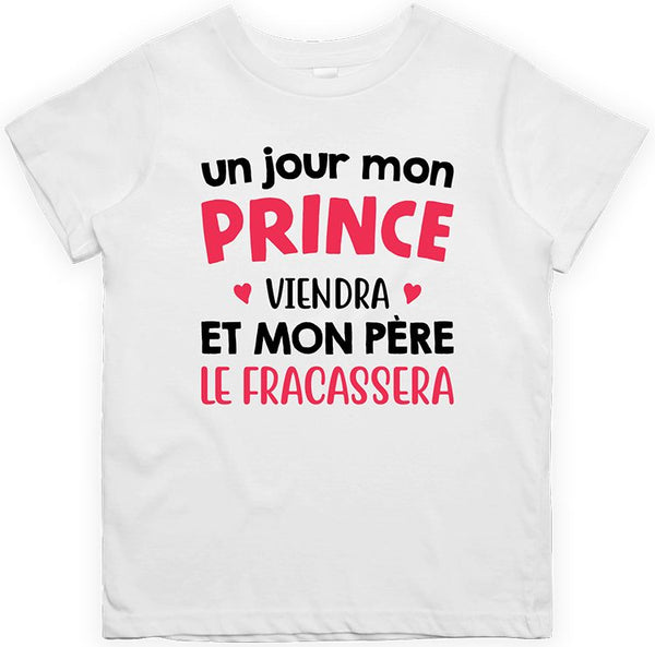 T shirt enfant Un jour mon prince viendra