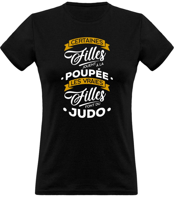 T shirt femme les vraies font du judo