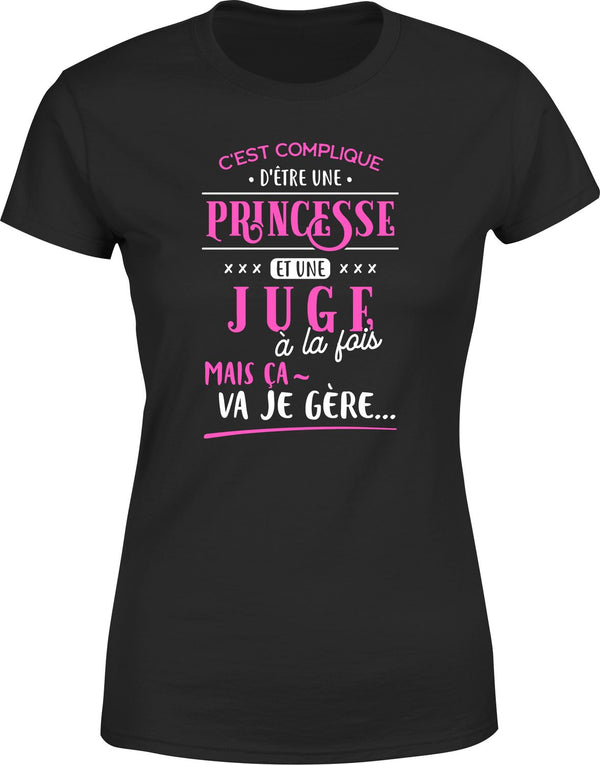 T shirt femme princesse et juge