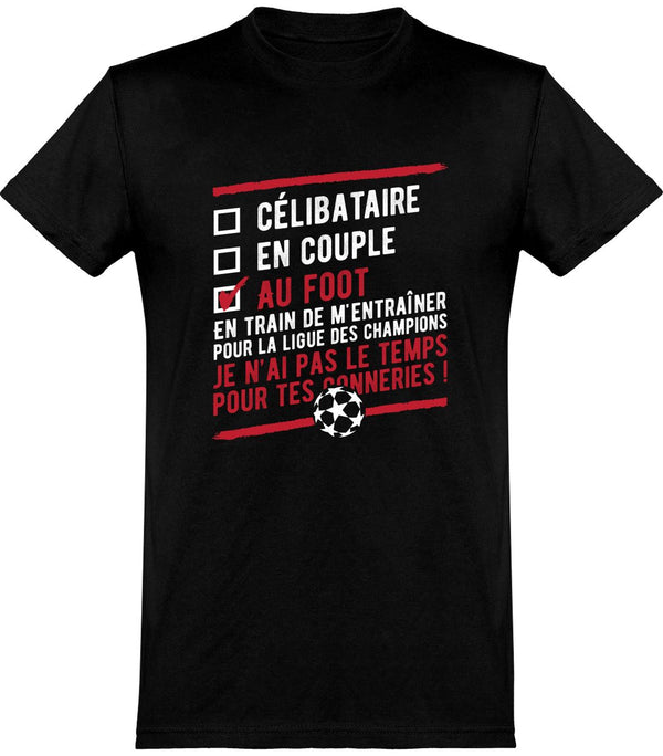  T shirt homme célibataire au foot