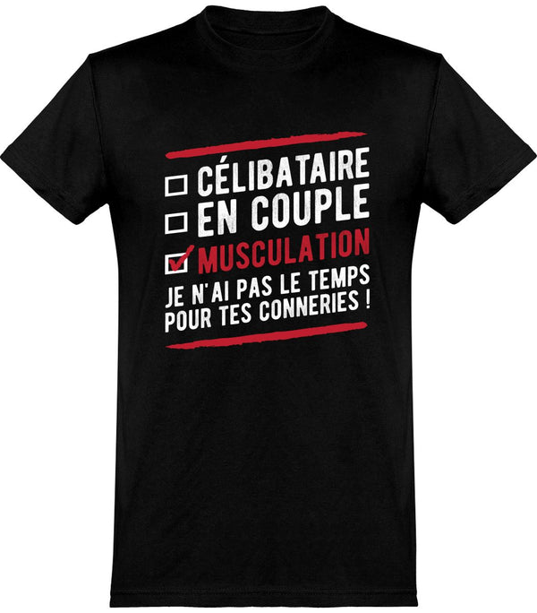  T shirt homme célibataire en couple musculation