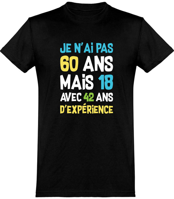  T shirt homme je n'ai pas 60 ans