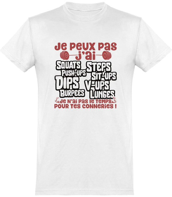  T shirt homme j'peux pas j'ai squats