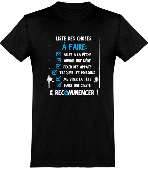  T shirt homme la liste du pêcheur