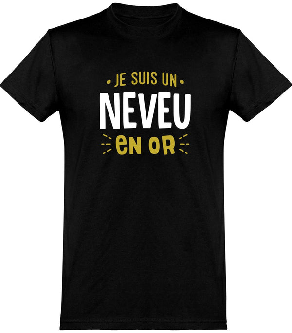  T shirt homme neveu en or 2