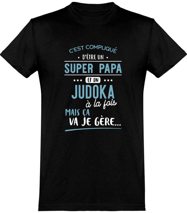  T shirt homme super papa et judoka