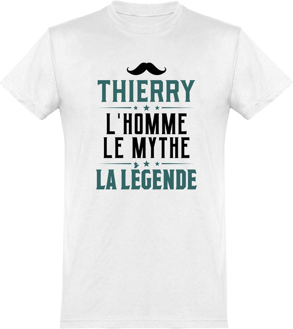  T shirt homme thierry l'homme le mythe la légende