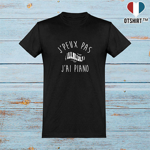  T shirt homme j'peux pas j'ai piano