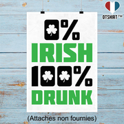 Affiche 0% irish 100% drunk