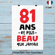 Affiche 81 ans et plus beau