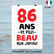 Affiche 86 ans et plus beau
