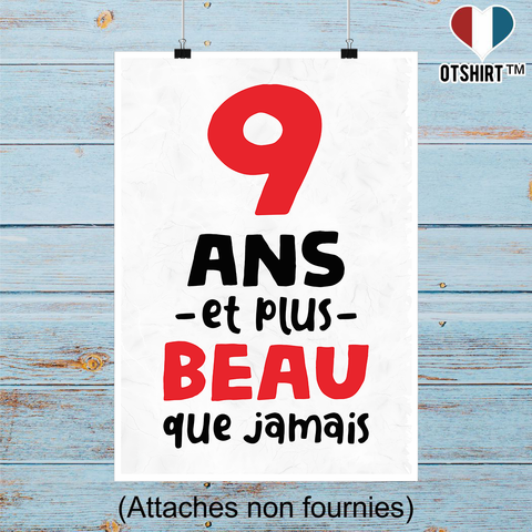 Affiche 9 ans et plus beau