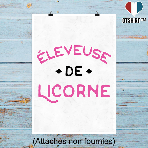 Affiche éleveuse de licorne