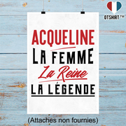 Affiche acqueline la femme la reine la légende