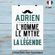 Affiche adrien l'homme le mythe la légende