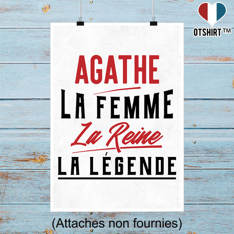 Affiche agathe la femme la reine la légende