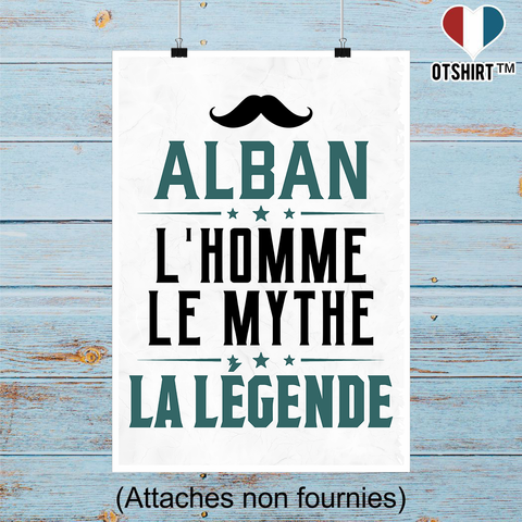 Affiche alban l'homme le mythe la légende