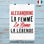 Affiche alexandrine la femme la reine la légende