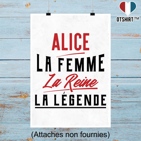 Affiche alice la femme la reine la légende