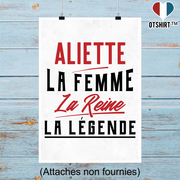 Affiche aliette la femme la reine la légende