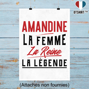 Affiche amandine la femme la reine la légende