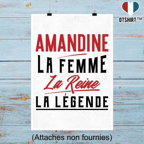 Affiche amandine la femme la reine la légende