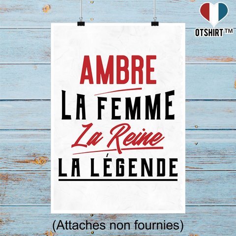 Affiche ambre la femme la reine la légende