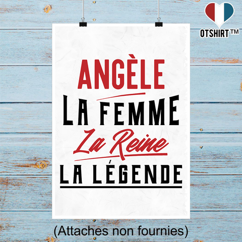 Affiche angèle la femme la reine la légende