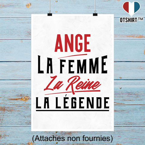 Affiche ange la femme la reine la légende