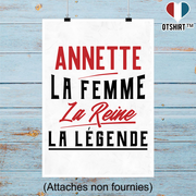 Affiche annette la femme la reine la légende