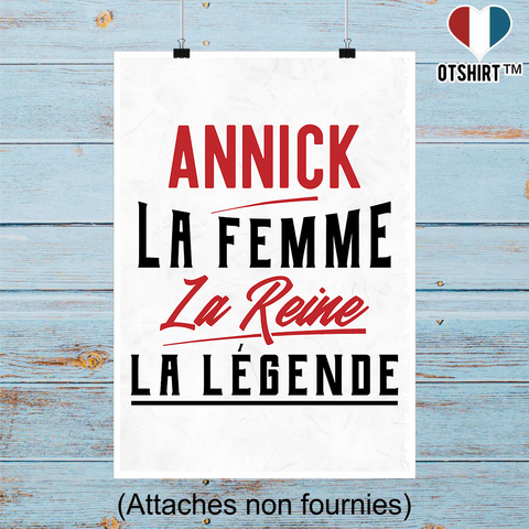 Affiche annick la femme la reine la légende