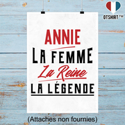 Affiche annie la femme la reine la légende