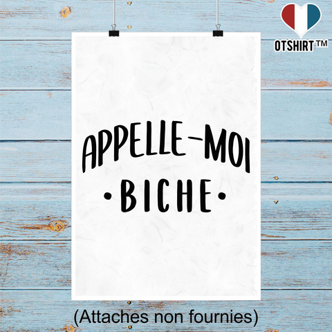 Affiche appelle moi biche