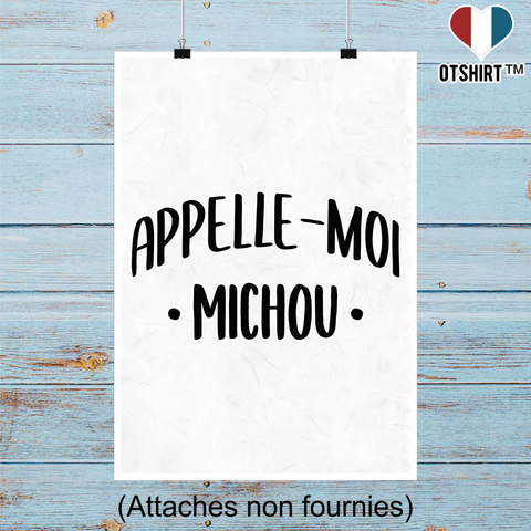 Affiche appelle moi michou