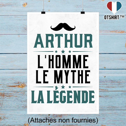 Affiche arthur l'homme le mythe la légende