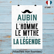 Affiche aubin l'homme le mythe la légende