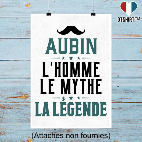 Affiche aubin l'homme le mythe la légende