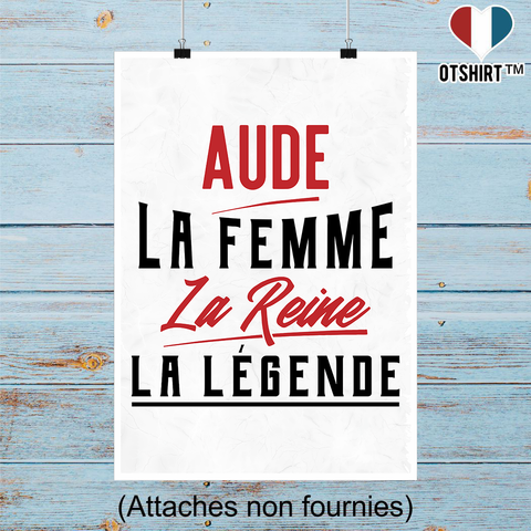 Affiche aude la femme la reine la légende